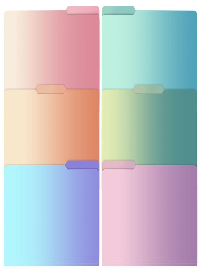 Ddaowanx Decorative File Folders Cute Colored File Folder,Letter Size File Folders for Documents,1/3-Cut Tabs,9 x 11.5 Inches,for Office,School,Home (12, Gradient) - Image 3